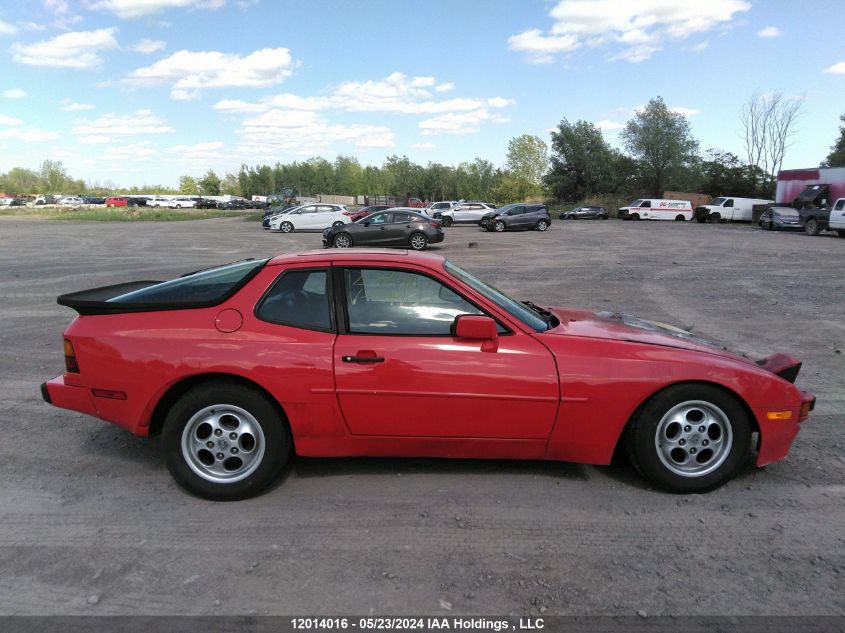 1989 Porsche 944 VIN: WP0AA0944KN451400 Lot: 12014016