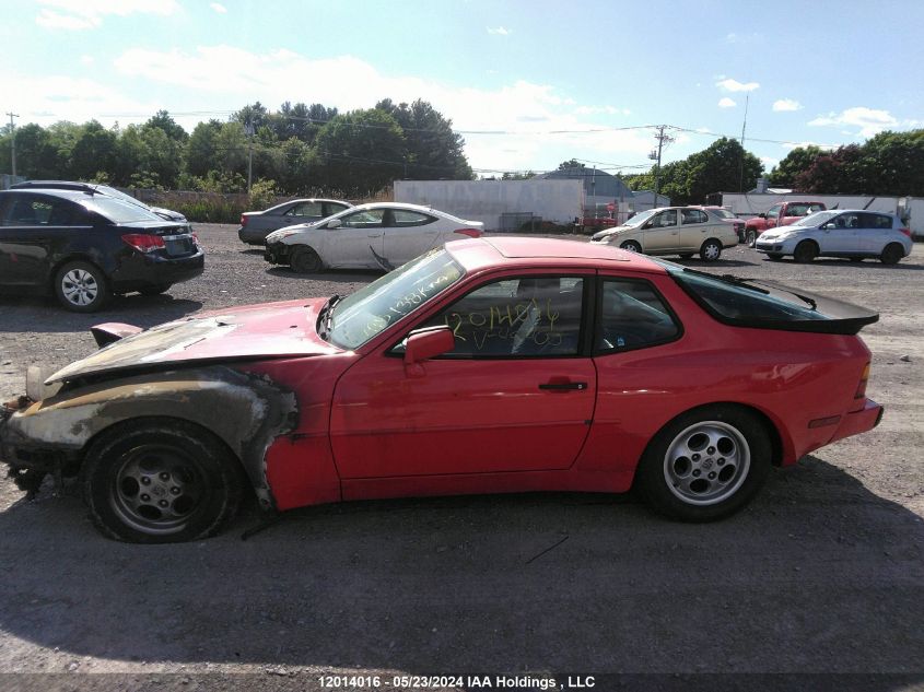 1989 Porsche 944 VIN: WP0AA0944KN451400 Lot: 12014016