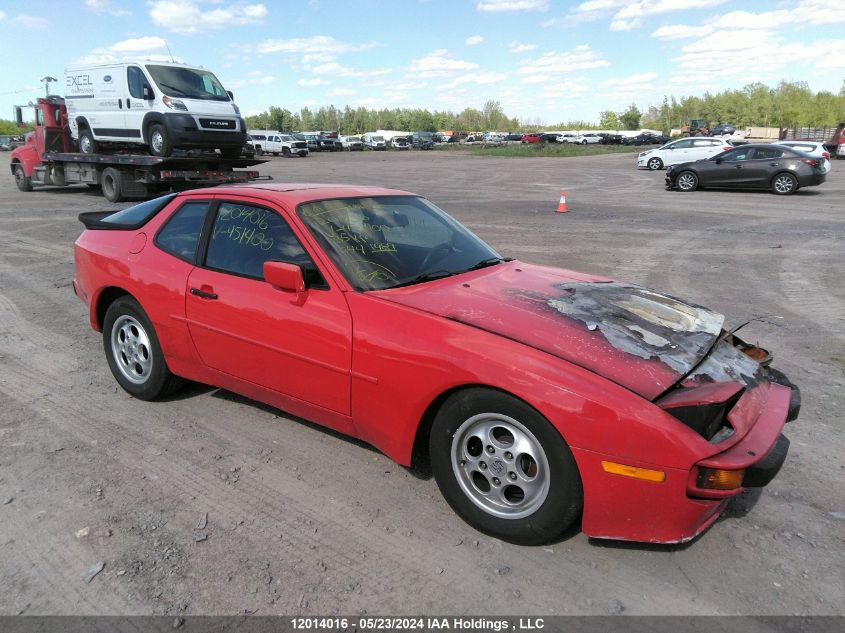 1989 Porsche 944 VIN: WP0AA0944KN451400 Lot: 12014016