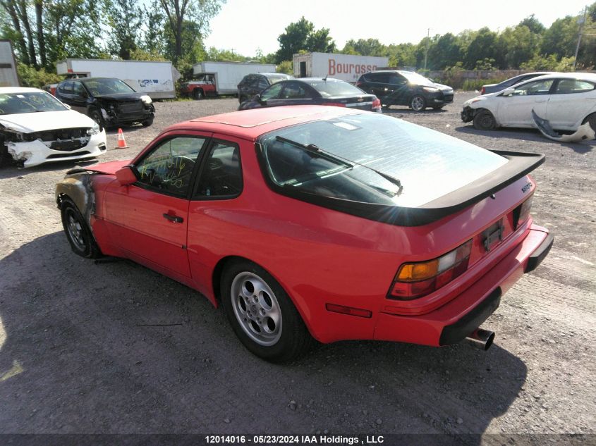 1989 Porsche 944 VIN: WP0AA0944KN451400 Lot: 12014016