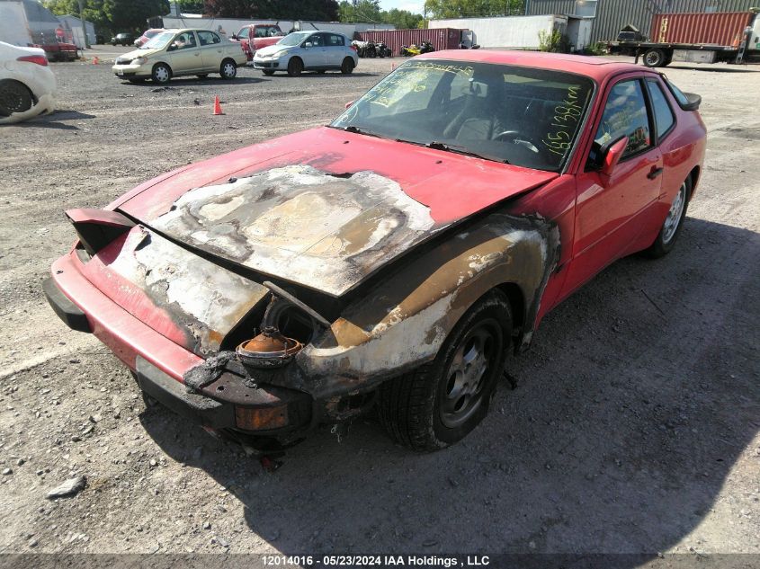 1989 Porsche 944 VIN: WP0AA0944KN451400 Lot: 12014016