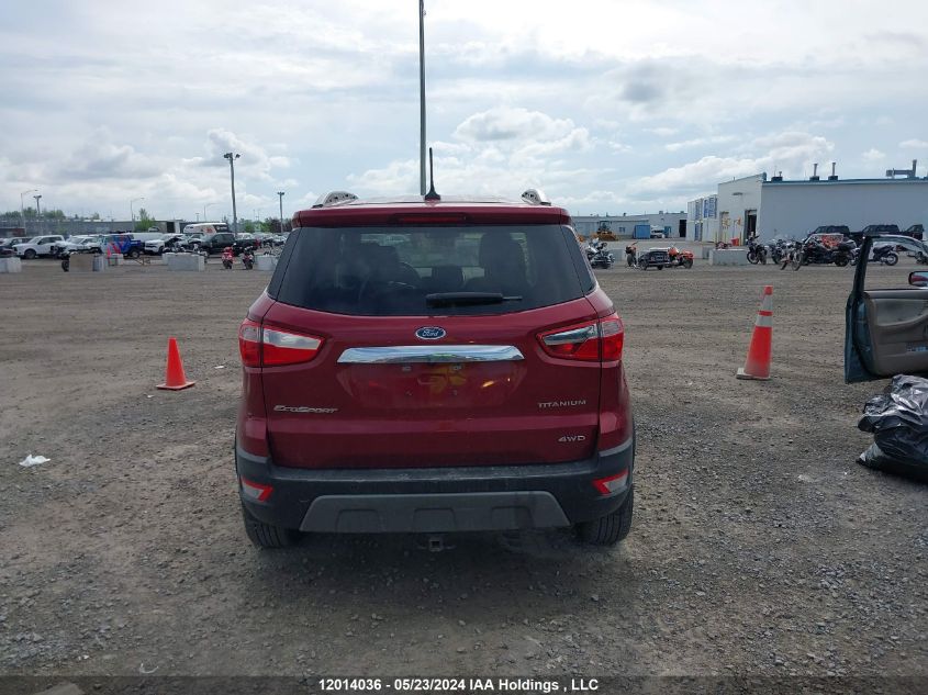2020 Ford Ecosport Titanium VIN: MAJ6S3KLXLC386982 Lot: 12014036