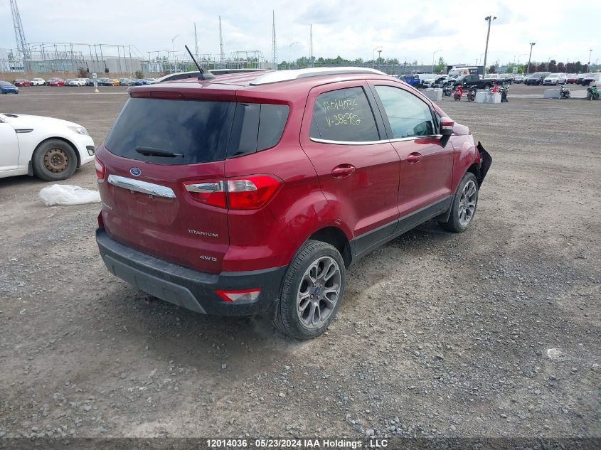 2020 Ford Ecosport Titanium VIN: MAJ6S3KLXLC386982 Lot: 12014036