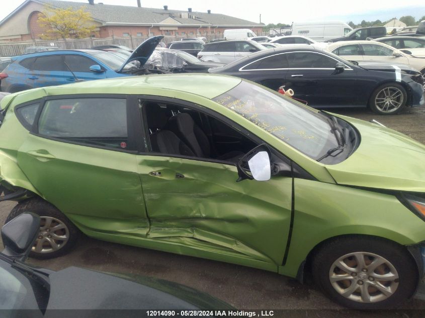 2013 Hyundai Accent Gls/Gs VIN: KMHCT5AE7DU112638 Lot: 12014090