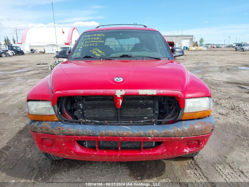 2000 Dodge Durango VIN: 1B4HS28N2YF181813 Lot: 12014106