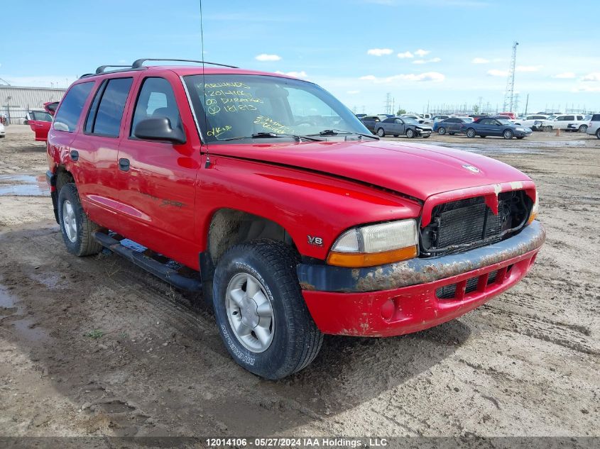 2000 Dodge Durango VIN: 1B4HS28N2YF181813 Lot: 12014106