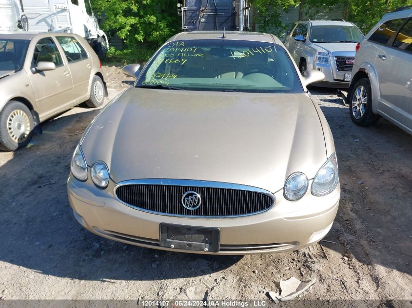 2005 Buick Allure VIN: 2G4WF532851278669 Lot: 12014107