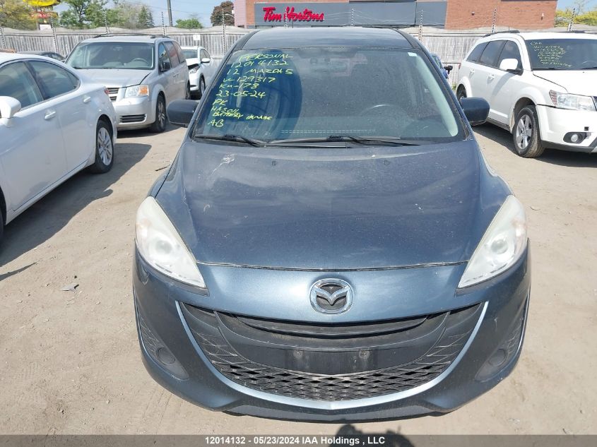 2012 Mazda Mazda5 VIN: JM1CW2CL1C0129317 Lot: 12014132