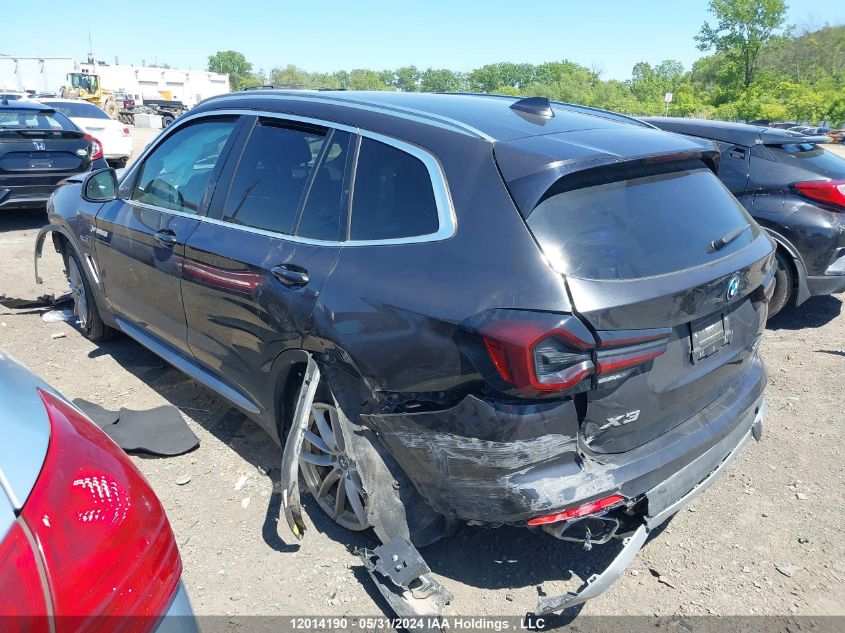 2022 BMW X3 VIN: 5UX63DP08N9K73963 Lot: 12014190