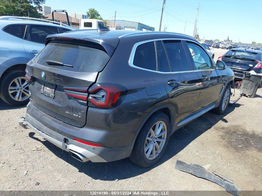 2022 BMW X3 VIN: 5UX63DP08N9K73963 Lot: 12014190