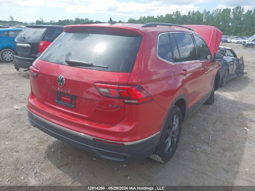 2022 Volkswagen Tiguan VIN: 3VV2B7AX2NM069205 Lot: 12014268