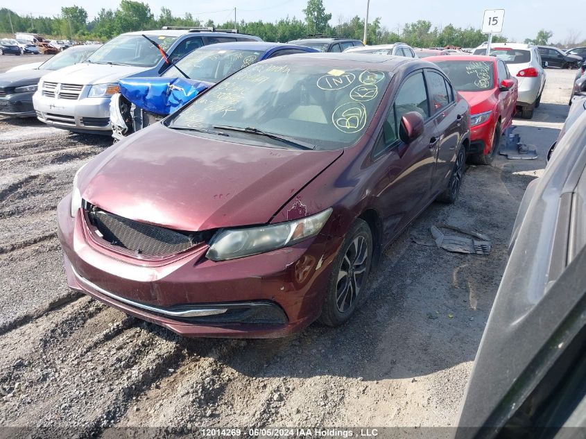 2013 Honda Civic Lx VIN: 2HGFB2F59DH000696 Lot: 12014269