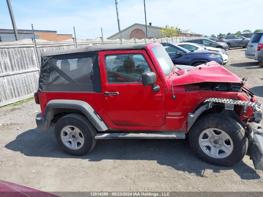 2012 Jeep Wrangler Sport VIN: 1C4AJWAG9CL244586 Lot: 12014280