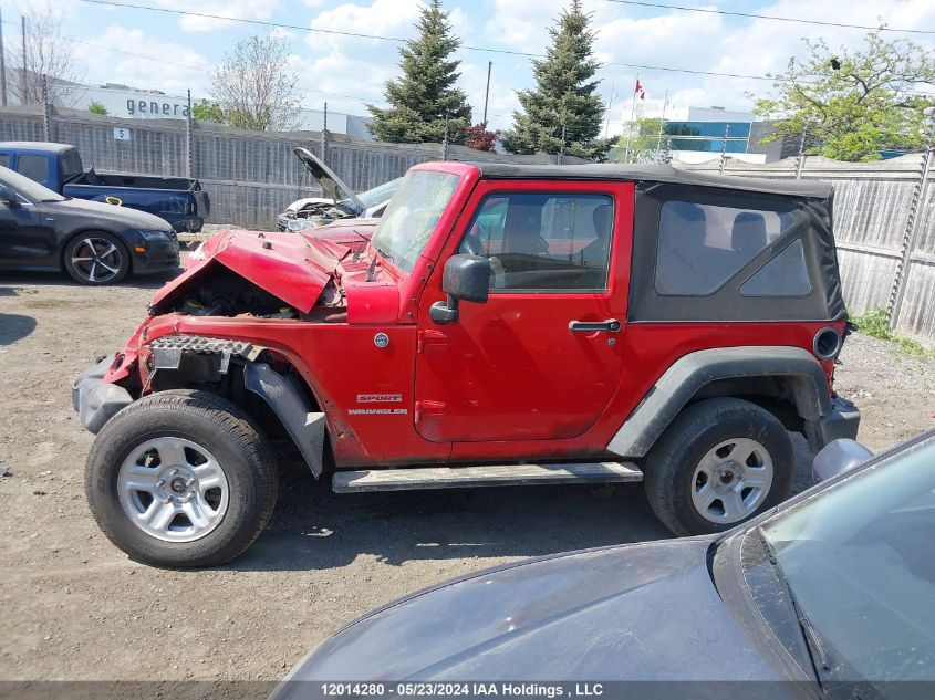 2012 Jeep Wrangler Sport VIN: 1C4AJWAG9CL244586 Lot: 12014280