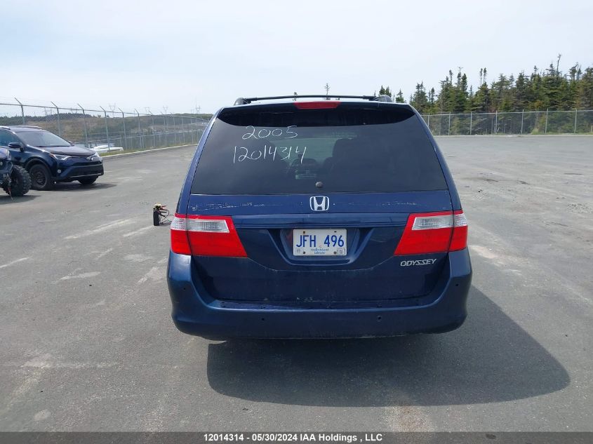 2005 Honda Odyssey VIN: 5FNRL38625B509833 Lot: 12014314