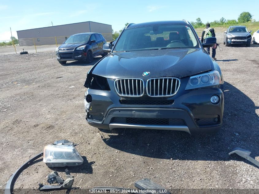 2013 BMW X3 VIN: 5UXWX9C54D0D07843 Lot: 12014375