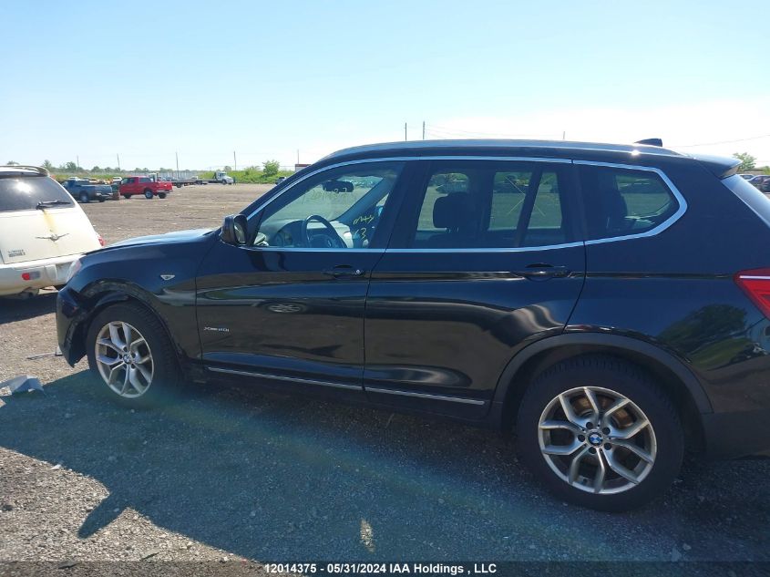 2013 BMW X3 VIN: 5UXWX9C54D0D07843 Lot: 12014375