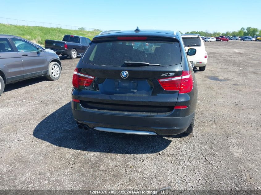 2013 BMW X3 VIN: 5UXWX9C54D0D07843 Lot: 12014375