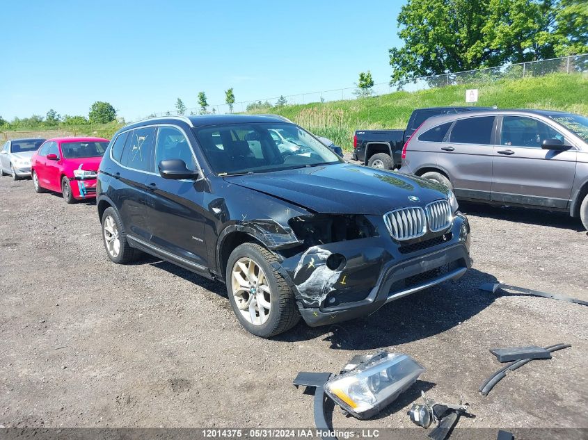 2013 BMW X3 VIN: 5UXWX9C54D0D07843 Lot: 12014375