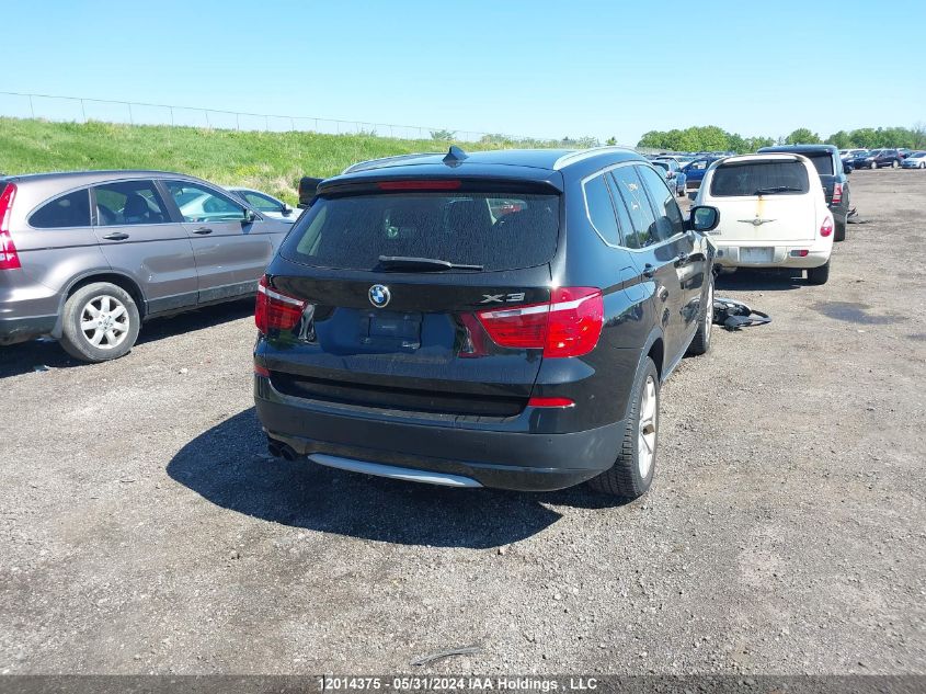 2013 BMW X3 VIN: 5UXWX9C54D0D07843 Lot: 12014375