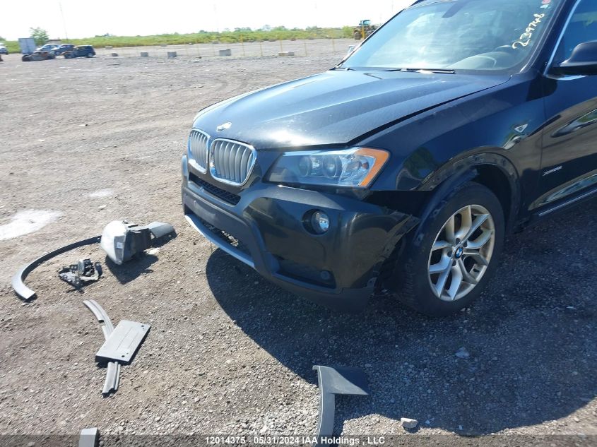 2013 BMW X3 VIN: 5UXWX9C54D0D07843 Lot: 12014375