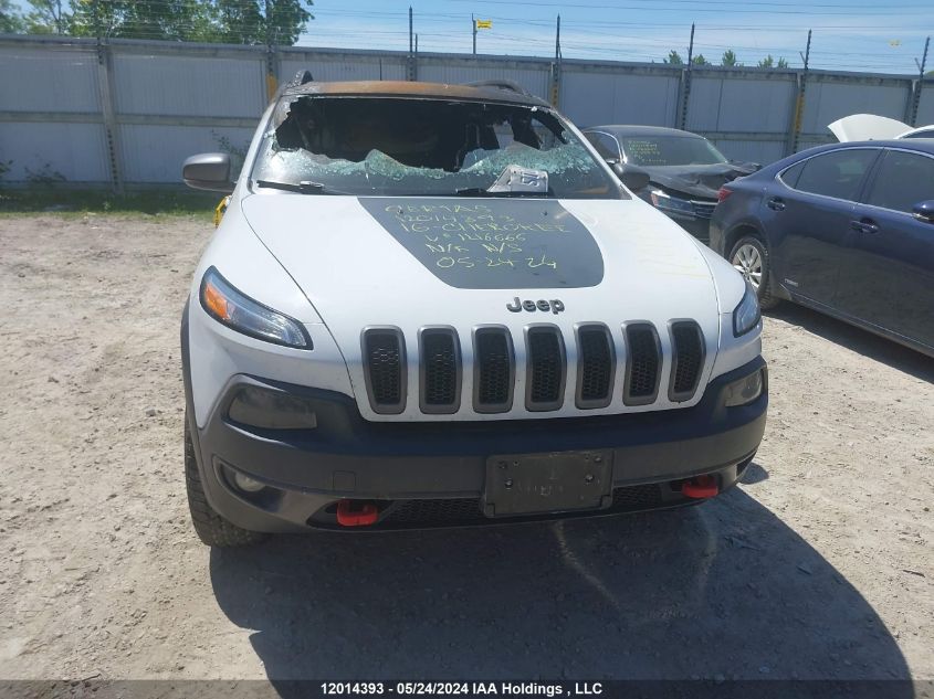 2016 Jeep Cherokee Trailhawk VIN: 1C4PJMBS2GW146666 Lot: 12014393