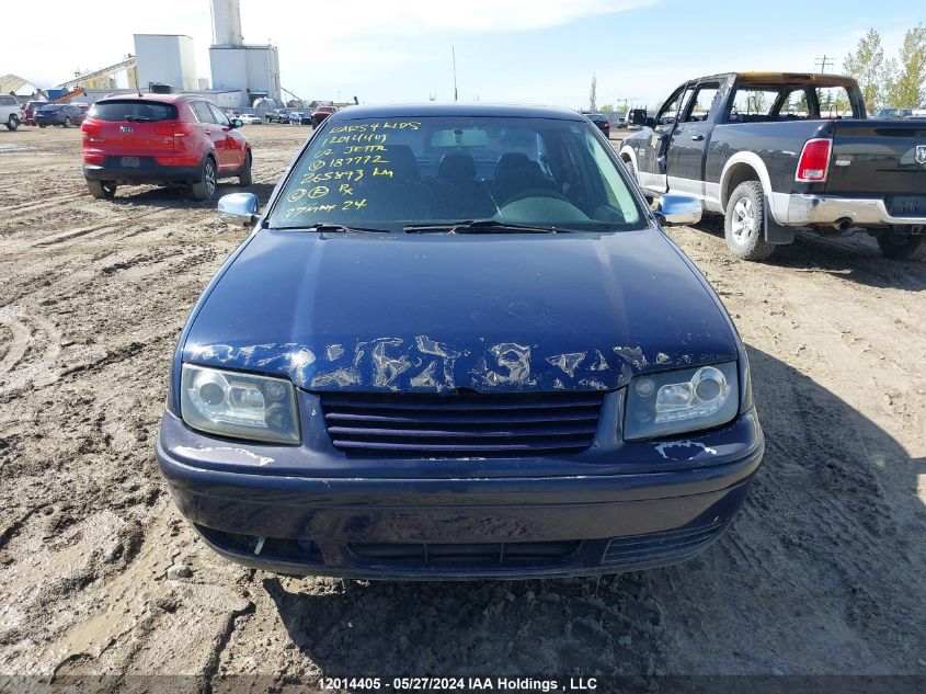 2002 Volkswagen Jetta Gls VIN: 3VWSB29M72M187772 Lot: 12014405