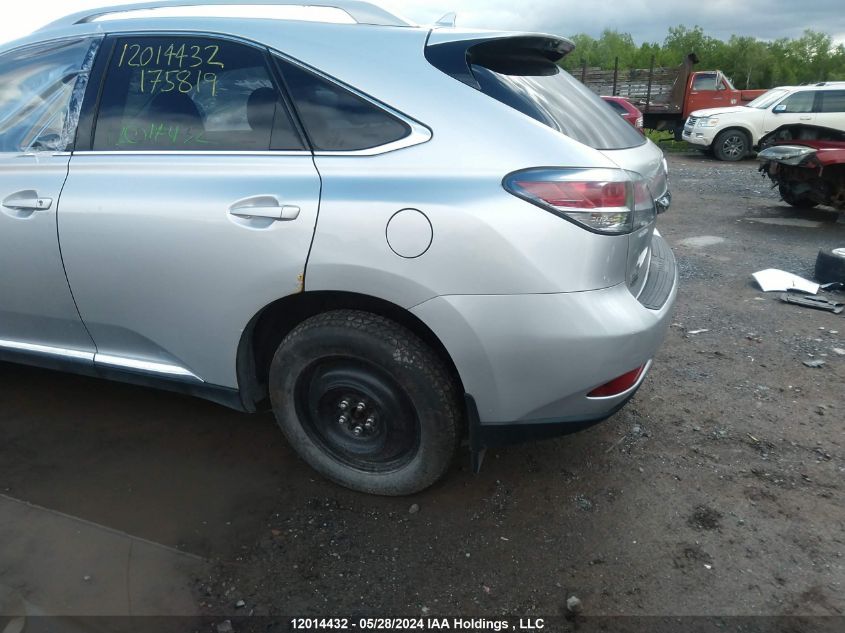 2013 Lexus Rx 350/Base/F Sport VIN: 2T2BK1BA7DC175819 Lot: 12014432
