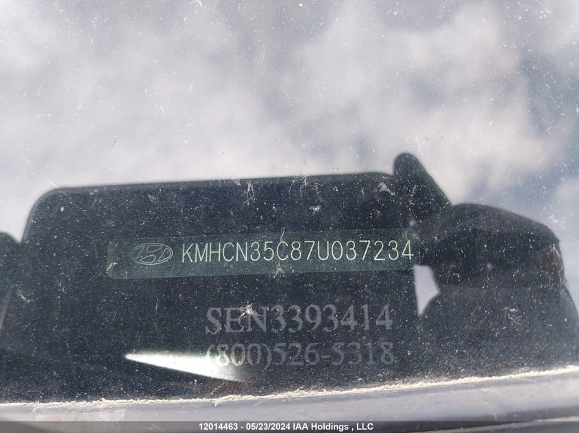 2007 Hyundai Accent VIN: KMHCN35C87U037234 Lot: 12014463