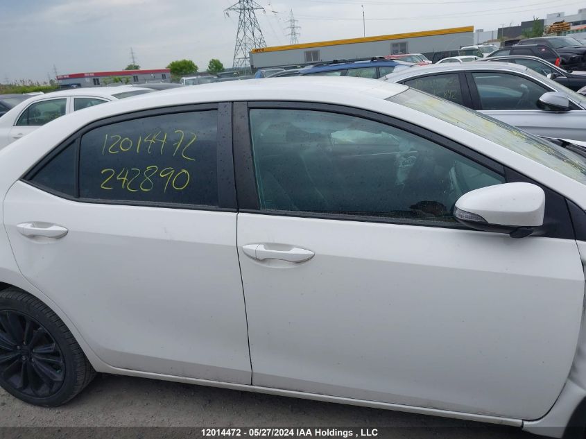 2015 Toyota Corolla L/Le/Le Pls/Prm/S/S Pls VIN: 2T1BURHE6FC242890 Lot: 12014472