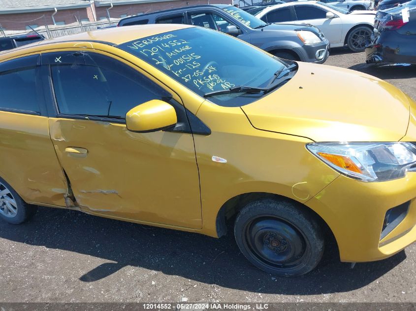 2021 Mitsubishi Mirage VIN: ML32AUHJ8MH001515 Lot: 12014552