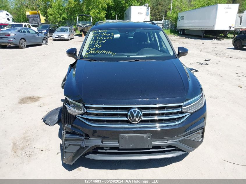 2023 Volkswagen Tiguan VIN: 3VVFB7AX7PM081824 Lot: 12014603