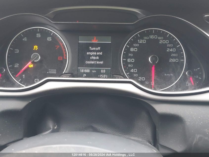 2013 Audi A4 VIN: WAUFFCFL3DN025038 Lot: 12014616