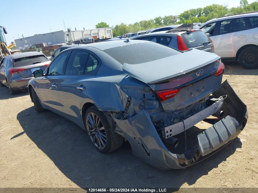 2021 Infiniti Q50 VIN: JN1FV7DR5MM880756 Lot: 12014656