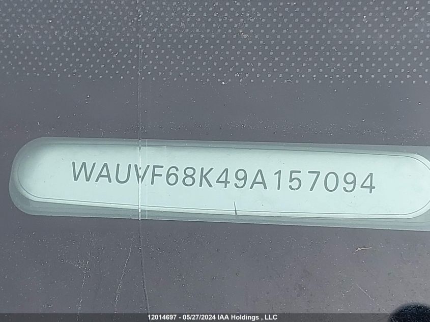 2009 Audi A4 VIN: WAUVF68K49A157094 Lot: 12014697