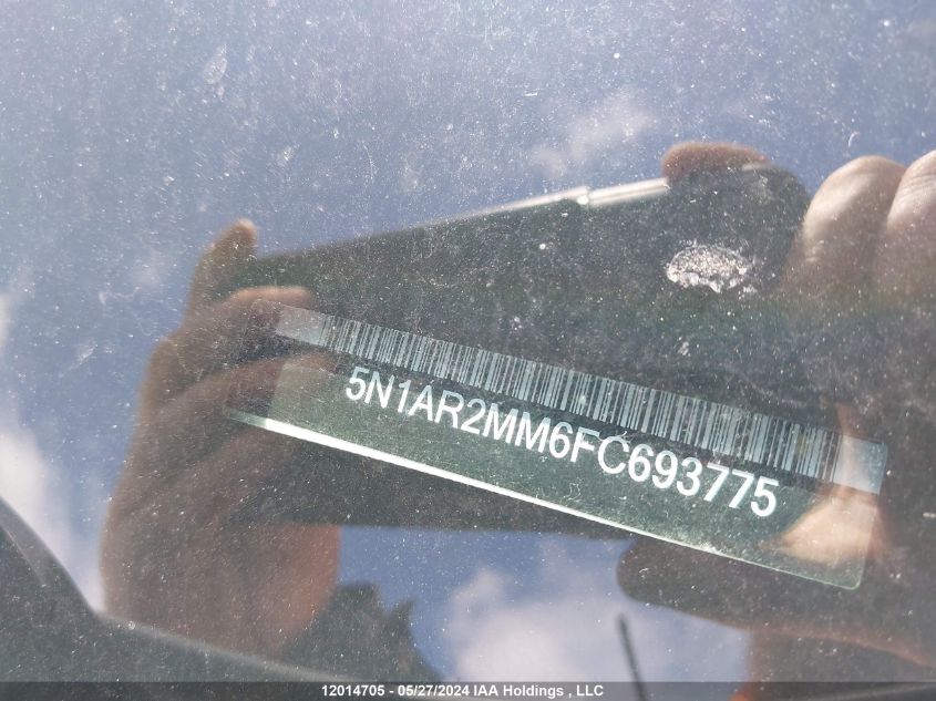 2015 Nissan Pathfinder VIN: 5N1AR2MM6FC693775 Lot: 12014705