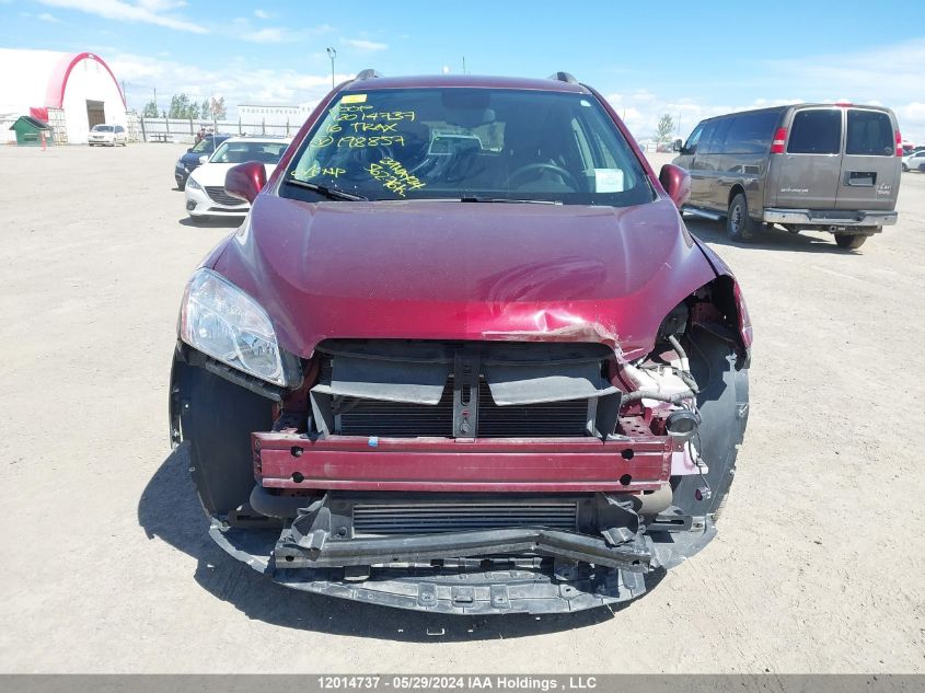 2016 Chevrolet Trax VIN: 3GNCJPSB9GL198857 Lot: 12014737