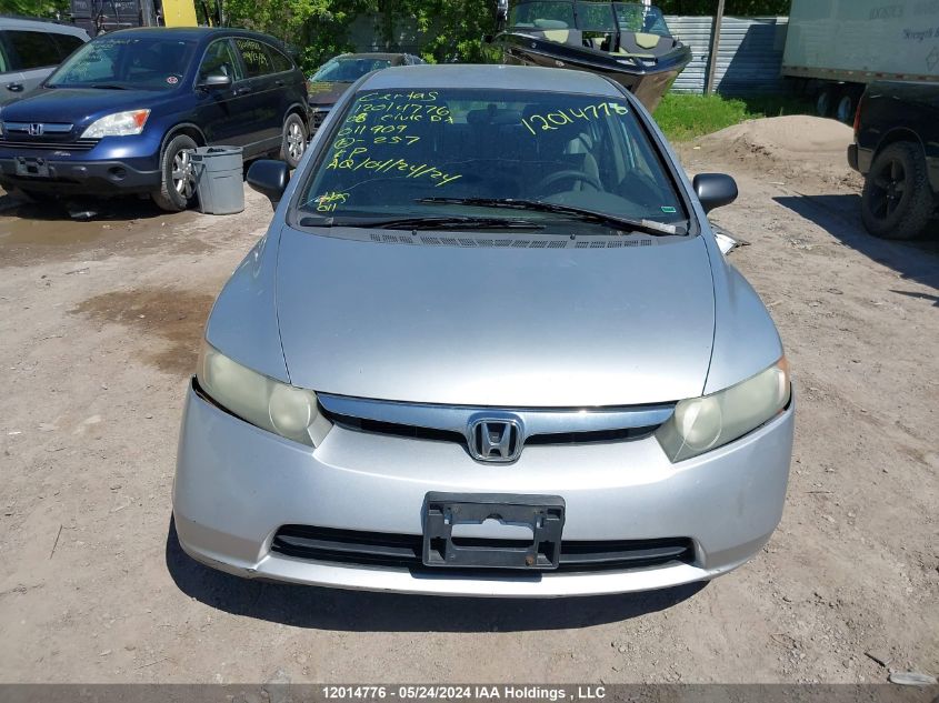 2008 Honda Civic Dx VIN: 2HGFA162X8H011909 Lot: 12014776