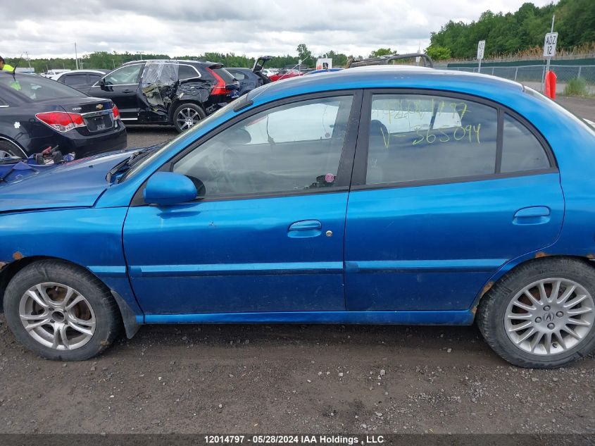 2005 Kia Rio VIN: KNADC125456365094 Lot: 12014797