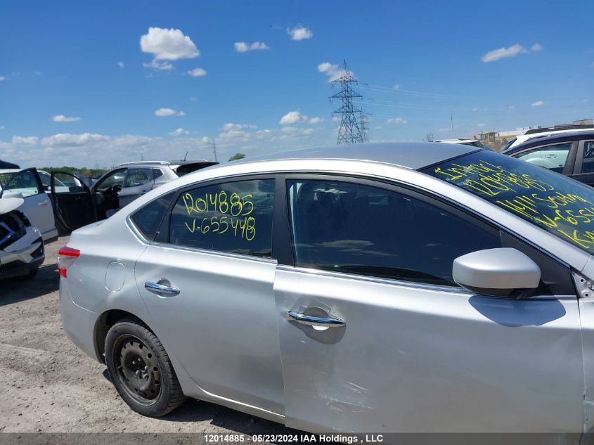 2014 Nissan Sentra VIN: 3N1AB7AP7EL655448 Lot: 12014885