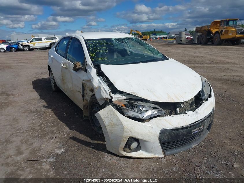 2016 Toyota Corolla L/Le/Le Pls/Prm/S/S Pls VIN: 2T1BURHE3GC590602 Lot: 12014903