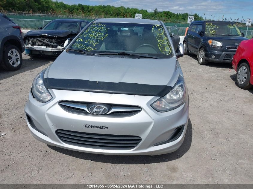 2013 Hyundai Accent VIN: KMHCT4AE6DU279857 Lot: 12014955