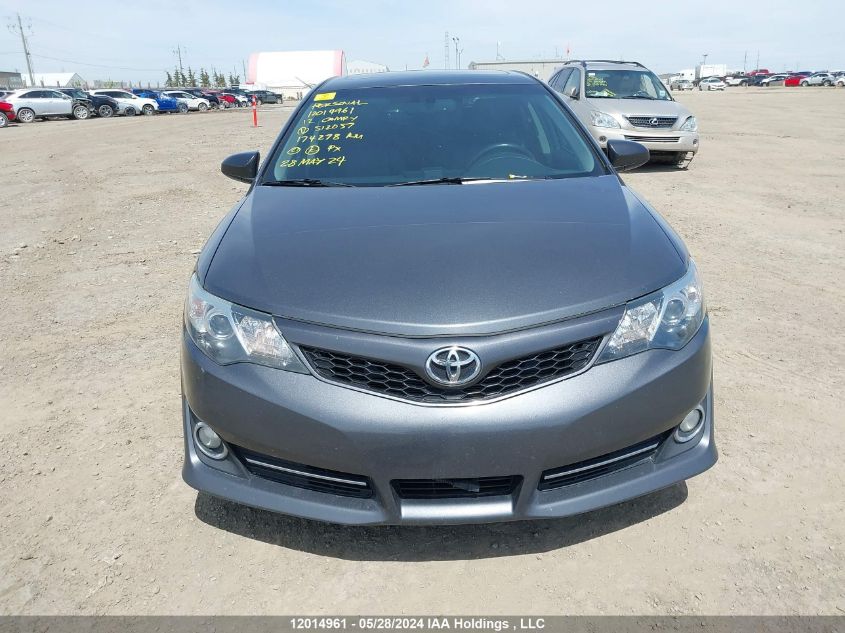 2012 Toyota Camry Se/Xle VIN: 4T1BK1FK9CU512057 Lot: 12014961