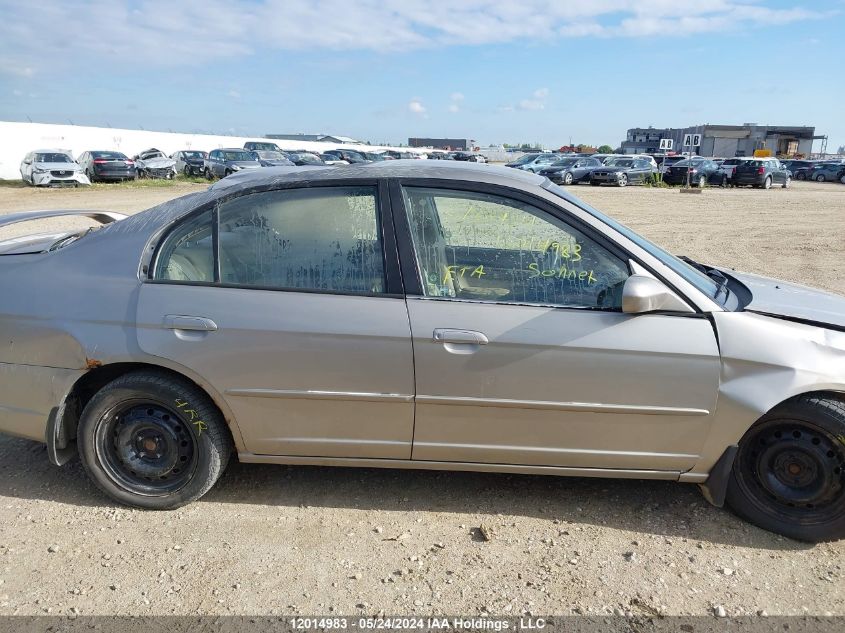 2003 Honda Civic Sdn VIN: 2HGES15673H900334 Lot: 12014983