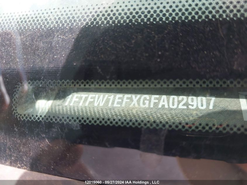 2016 Ford F150 Super Cab VIN: 1FTFW1EFXGFA02907 Lot: 12015060