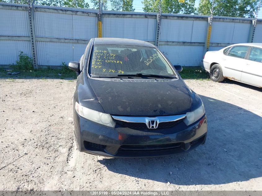 2009 Honda Civic Sdn VIN: 2HGFA16619H014489 Lot: 12015199