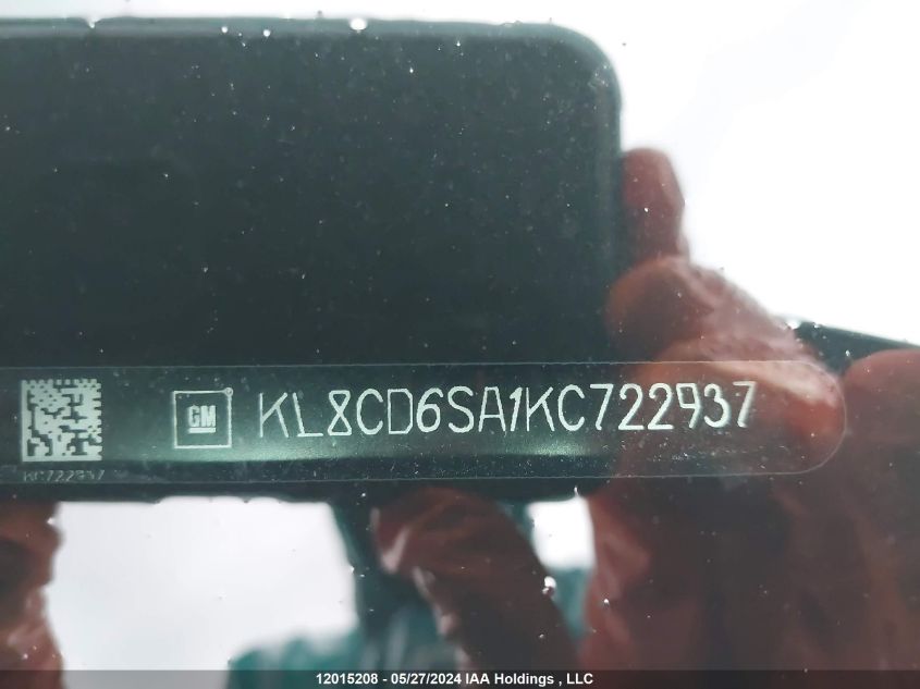 2019 Chevrolet Spark VIN: KL8CD6SA1KC722937 Lot: 12015208