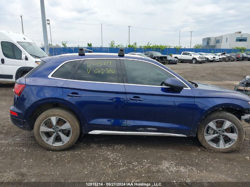 2021 Audi Q5 VIN: WA1AAAFY5M2072580 Lot: 12015214