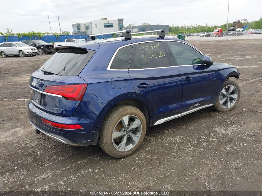 2021 Audi Q5 VIN: WA1AAAFY5M2072580 Lot: 12015214