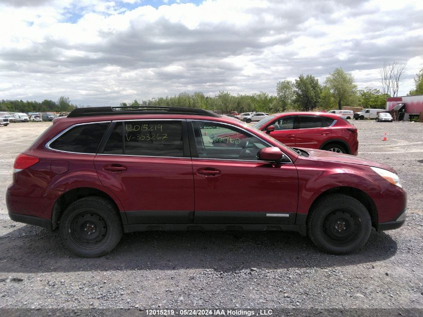 2011 Subaru Outback 2.5I Premium VIN: 4S4BRHBC3B3353267 Lot: 12015219